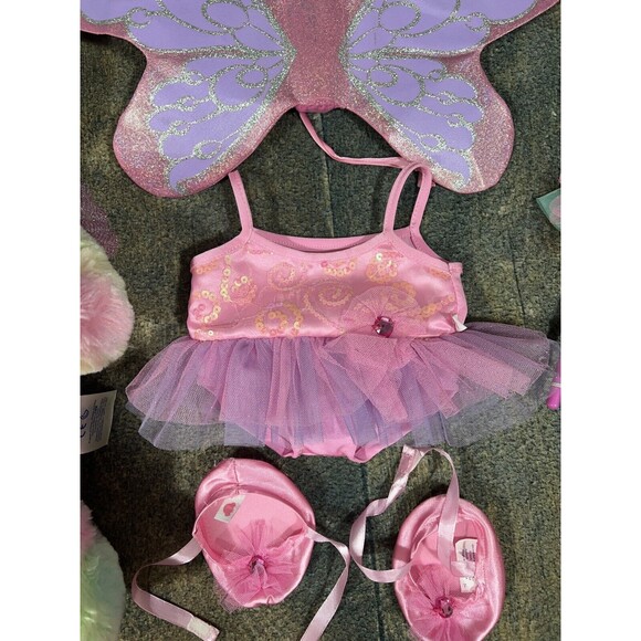 Build A Bear Fairy Friends Pastel Bear, Ballet Leotard & Slippers, Wings, Wand! - Picture 4 of 16